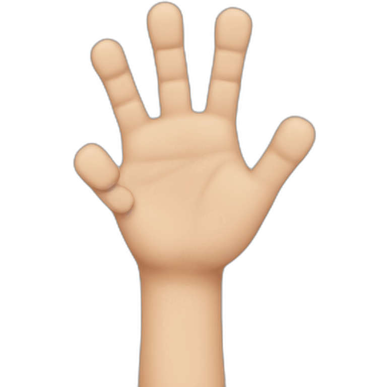 hand with five fingers emoji