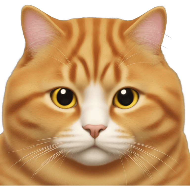 A fat obese orange cat  emoji