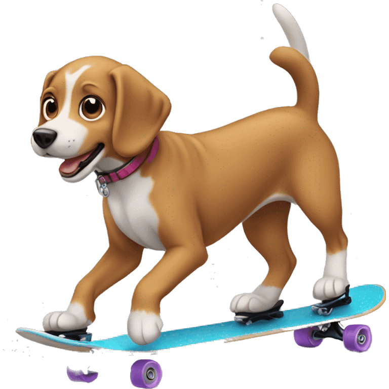 Dog skating  emoji