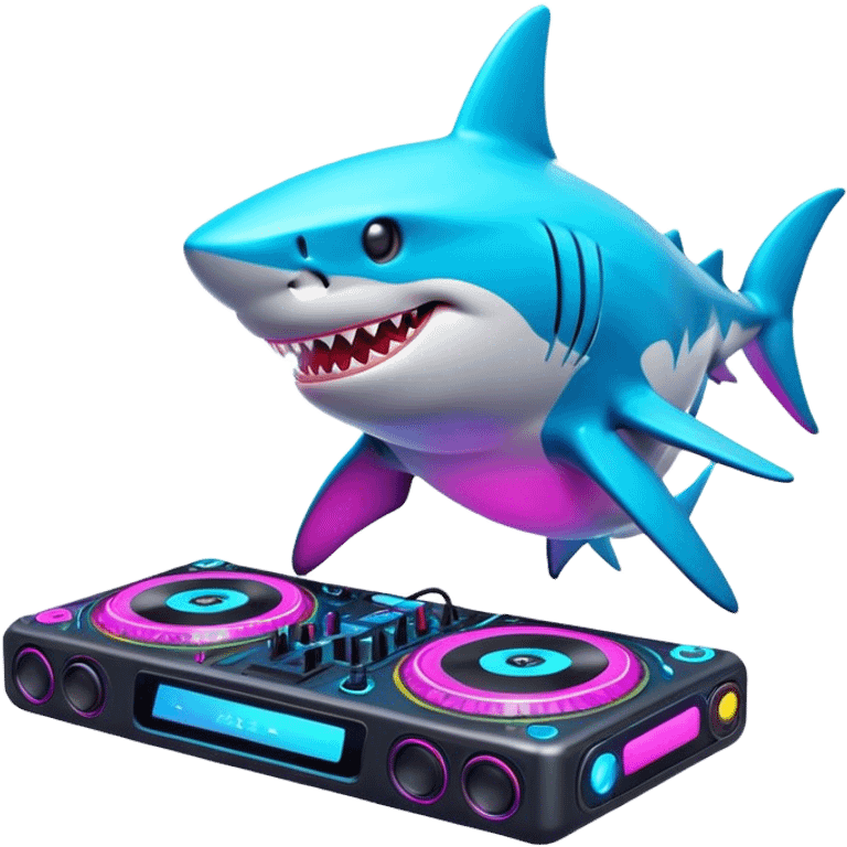 Shark dj emoji