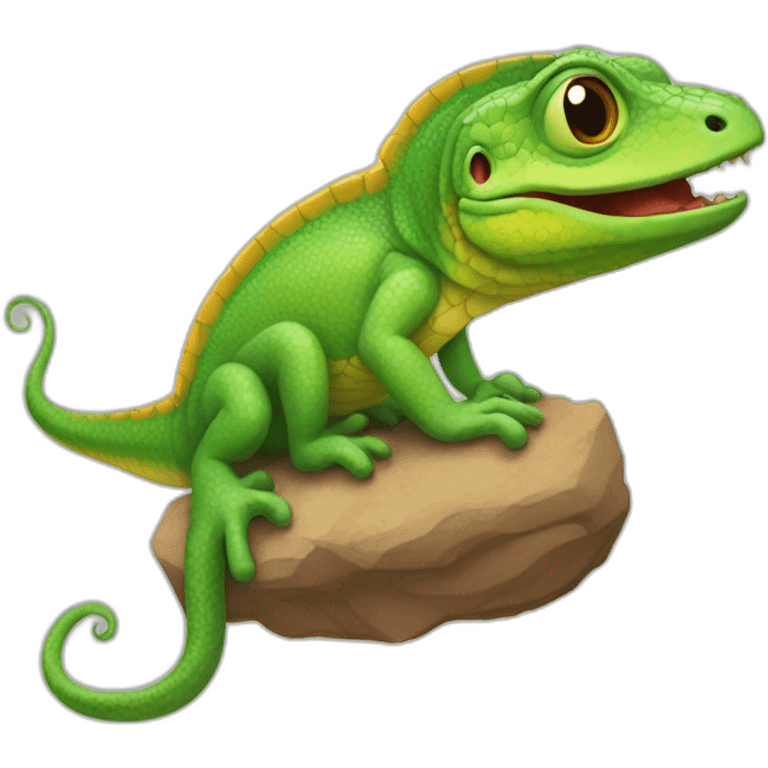 lagarto que muda de cor emoji