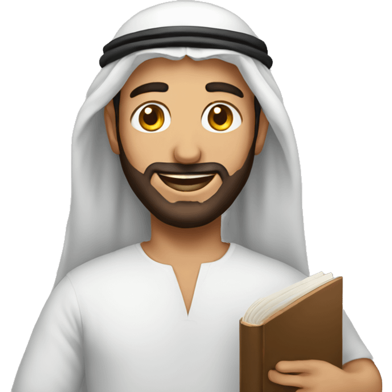 men arab with book emoji