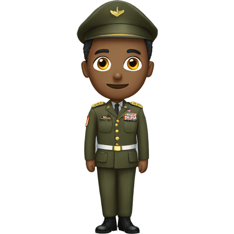 A guy in a military uniform emoji