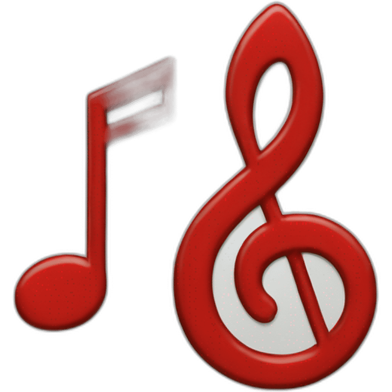 Plan red music note emoji