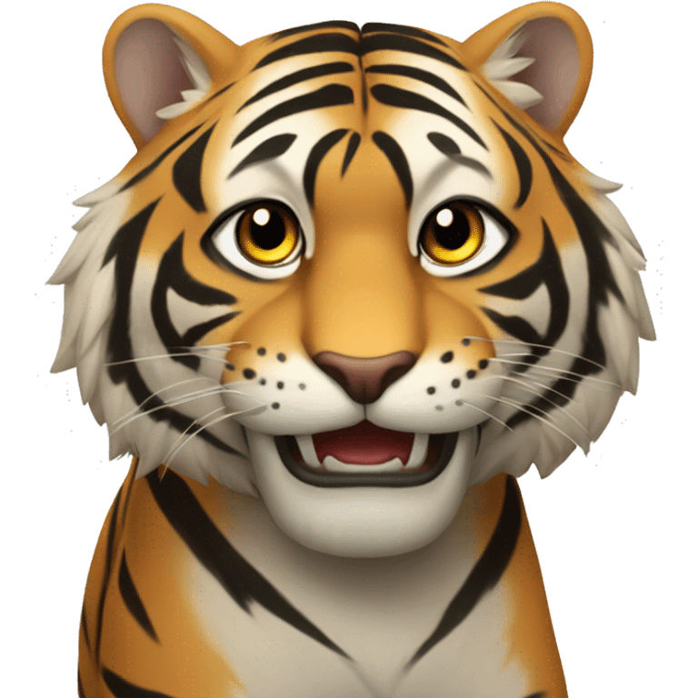 Tigre com dinheiro na mão  emoji