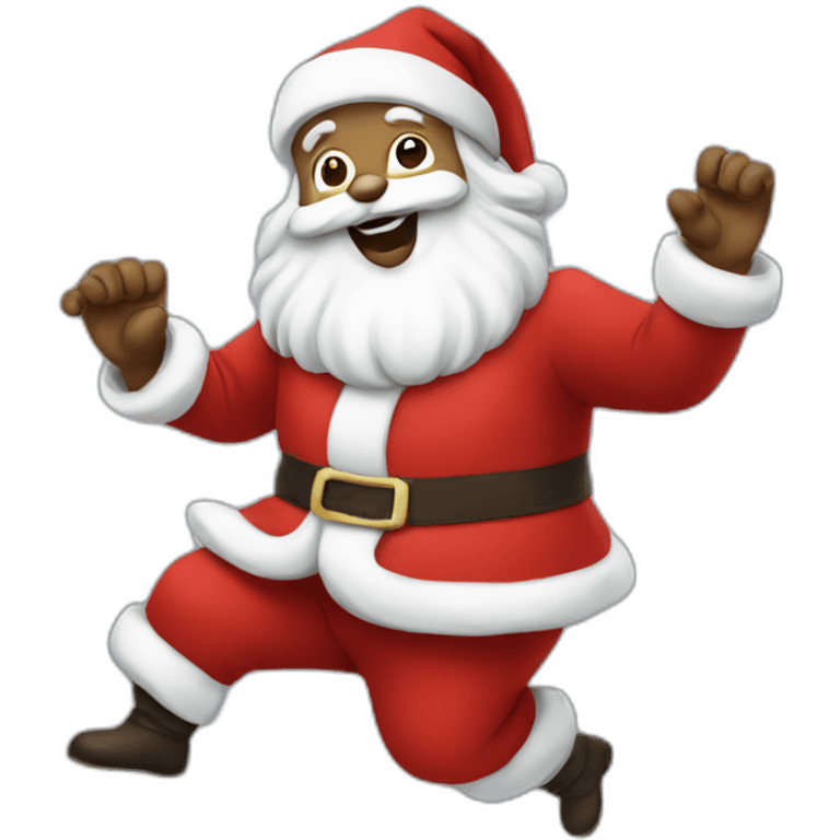 white santa dancing emoji