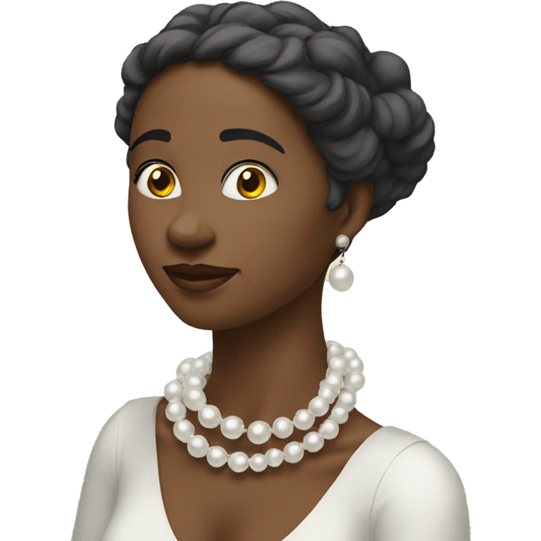 woman clutching her pearls on neck emoji