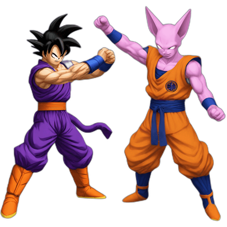 Goku fighting beerus emoji