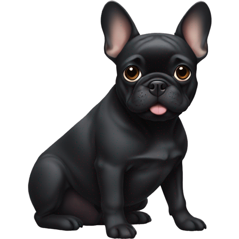 Black frenchie emoji