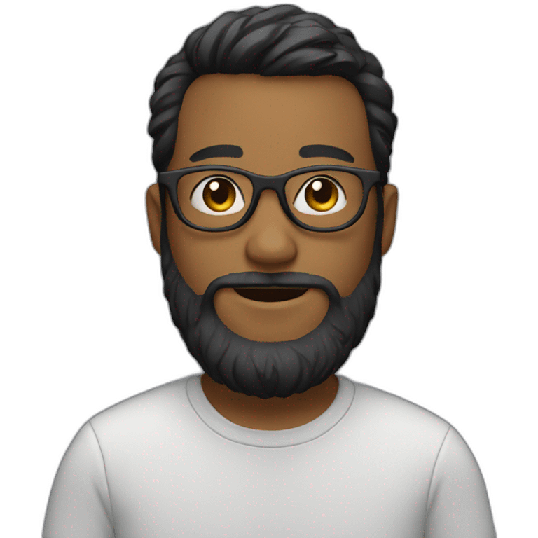 A boyboy with beard and glasses emoji