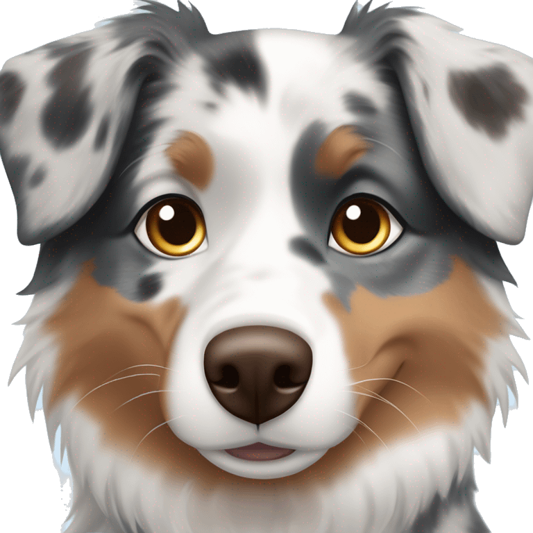 Blue merle australian shepherd blue&brown eyes emoji