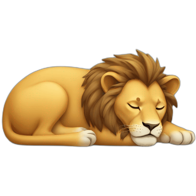 A lion who sleep emoji