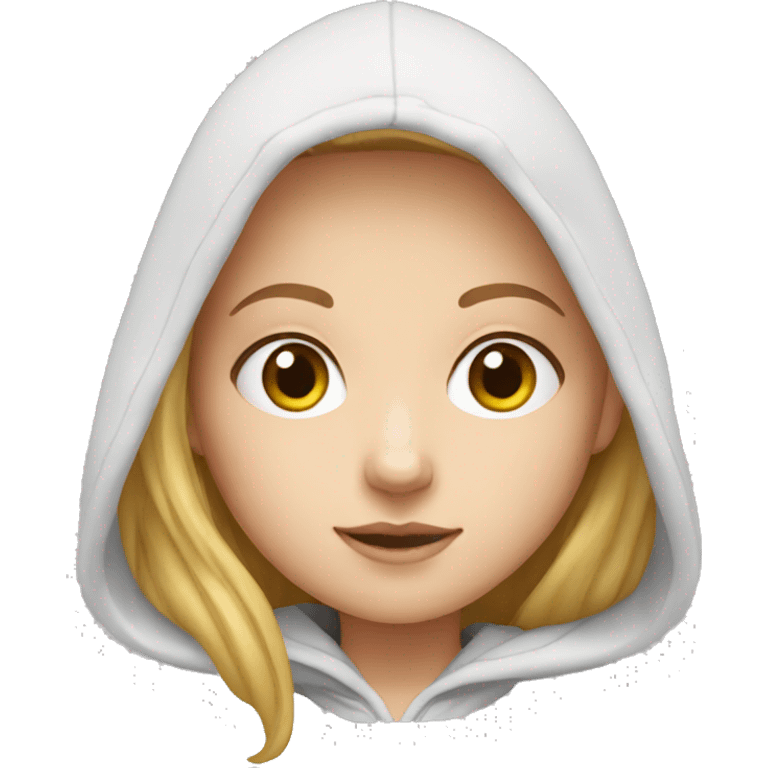 White Girl wearing Hoodie emoji