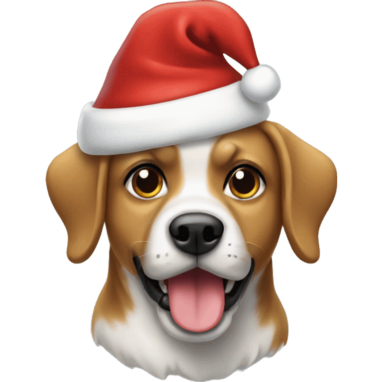 Dog wearing a Santa hat  emoji