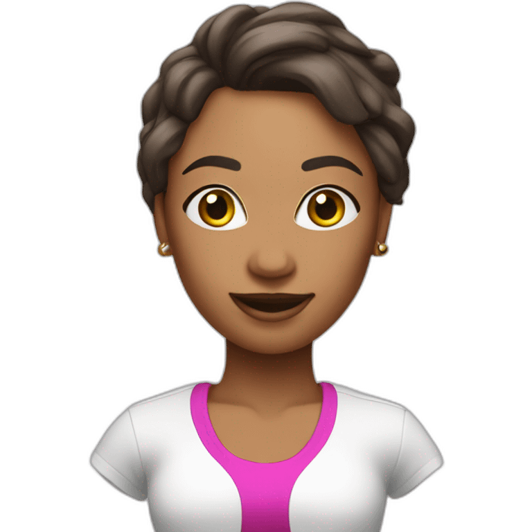 Zumba instructor small white emoji