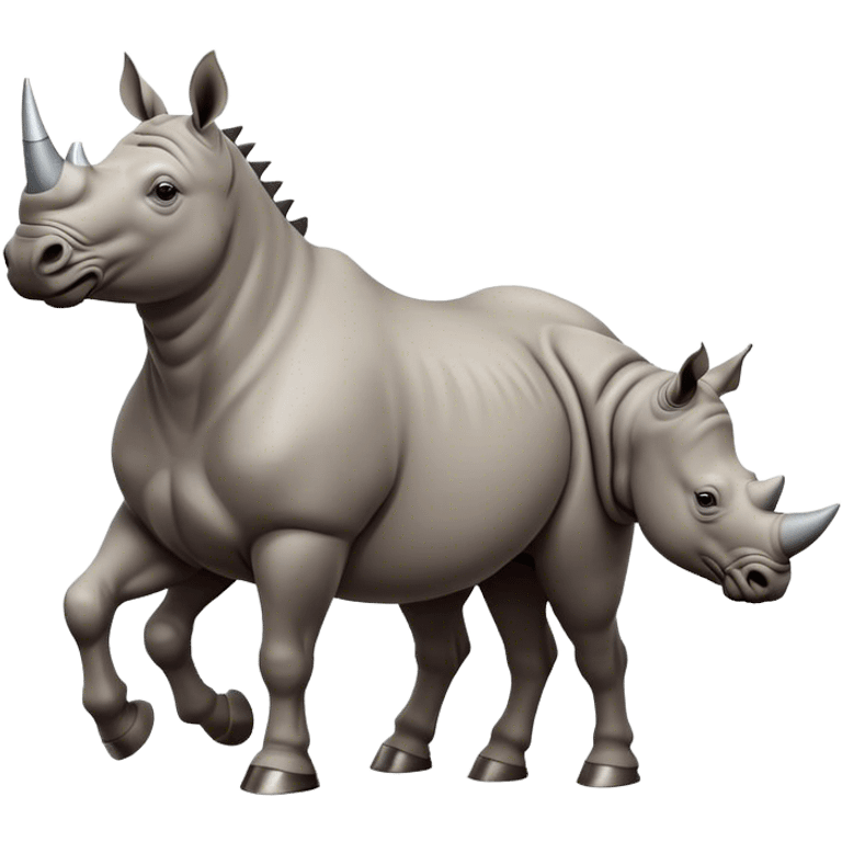 horse with rhino emoji