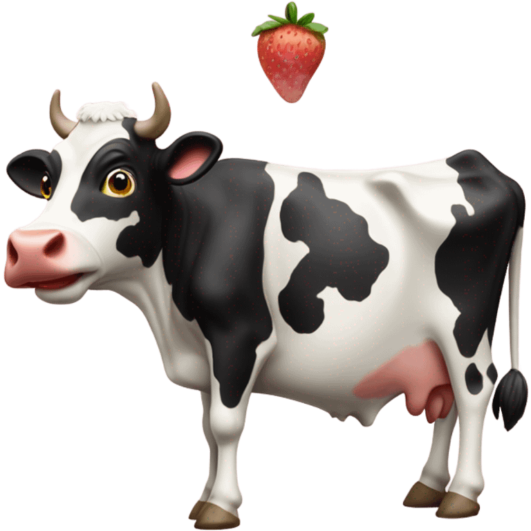 strawberry cow emoji