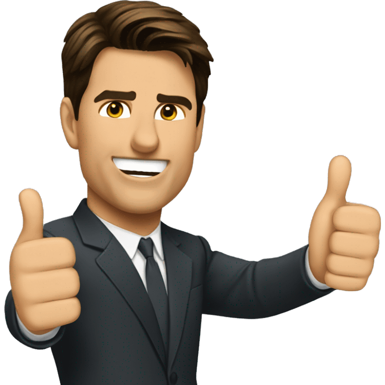 Tom cruise two thumbs up emoji