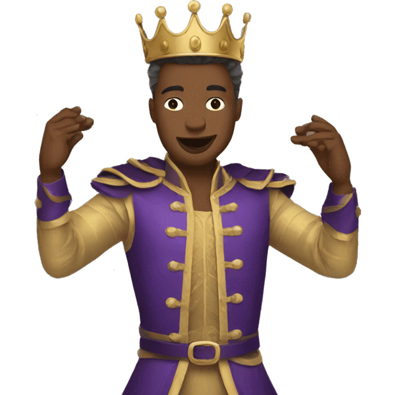 King Baldwin with mask and hands raised emoji emoji