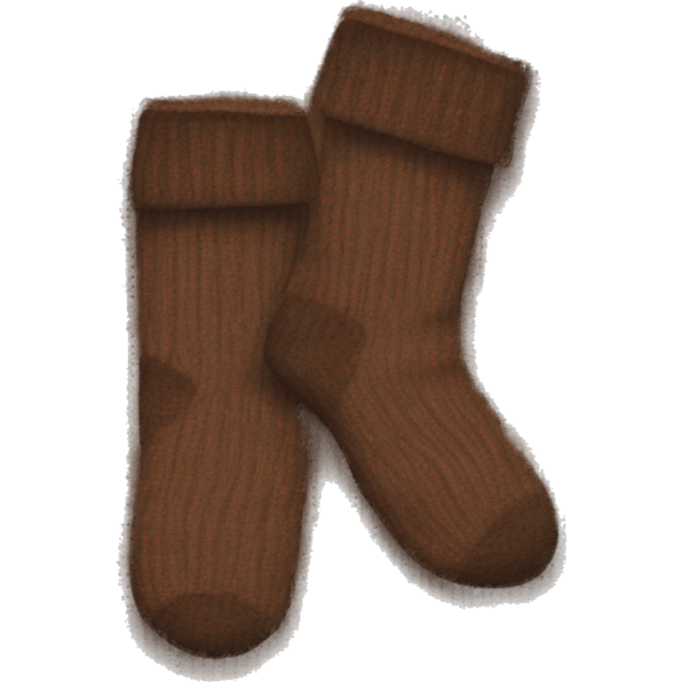 Brown ribbed socks emoji