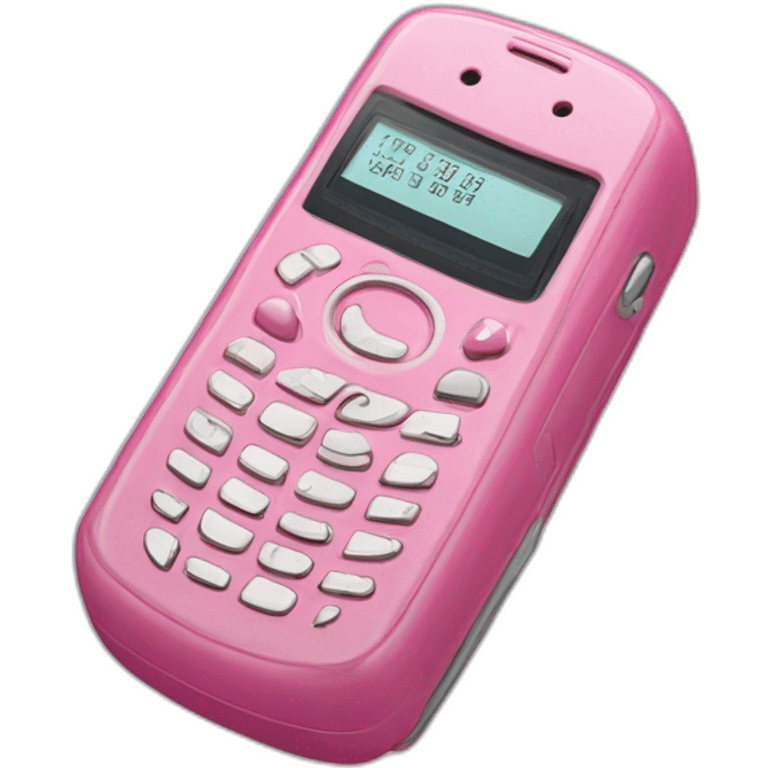 Pink clamshell flip-phone emoji