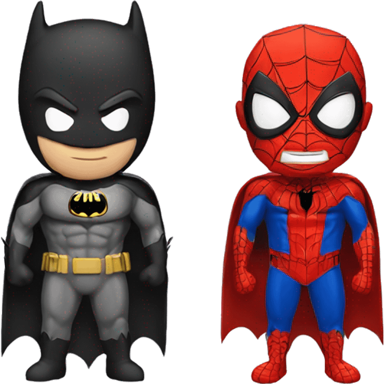 Spiderman and Batman in one emoji