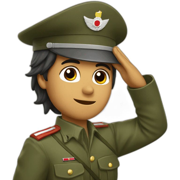 Chilean soldier salute emoji