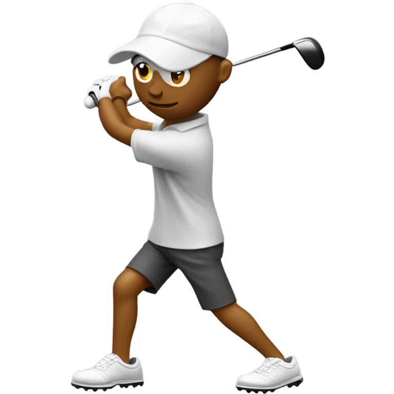 Golfer on a golf ball emoji