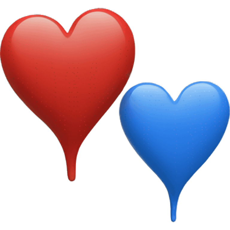 heart blue whit little red  emoji