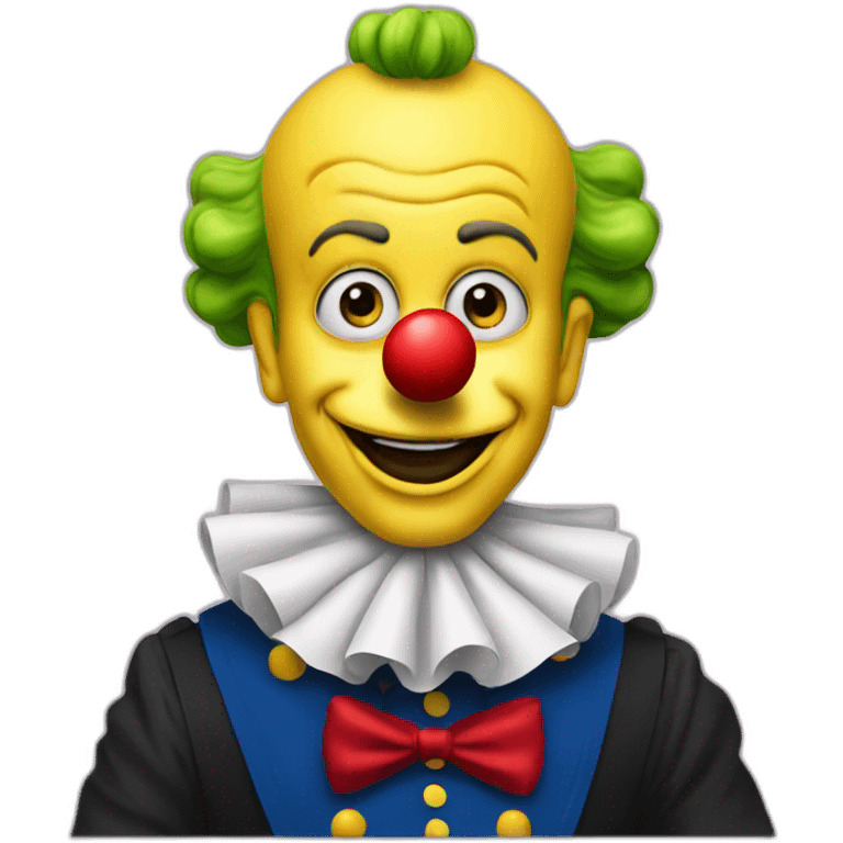 Macron in clown emoji