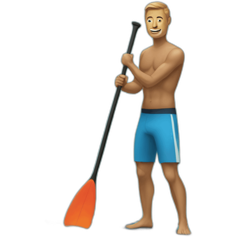 MAN on standup paddle emoji