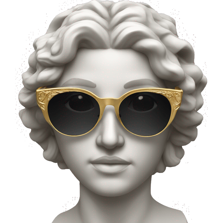 greek goddess sculpture sunglasses emoji