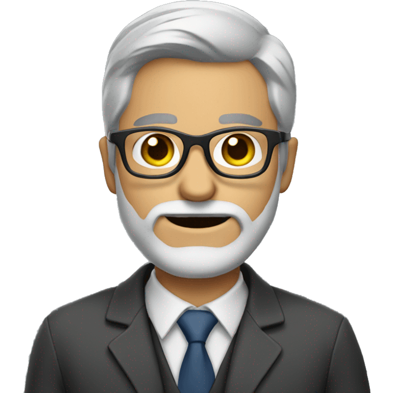 reporter, cute, GRAY beard and GLASSES emoji