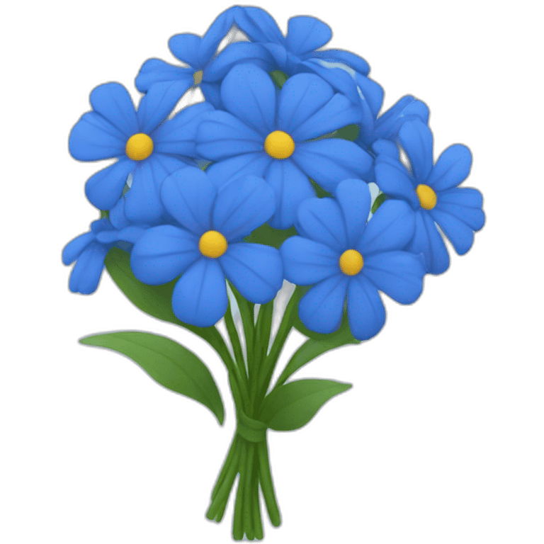 Blue flower bouquet emoji