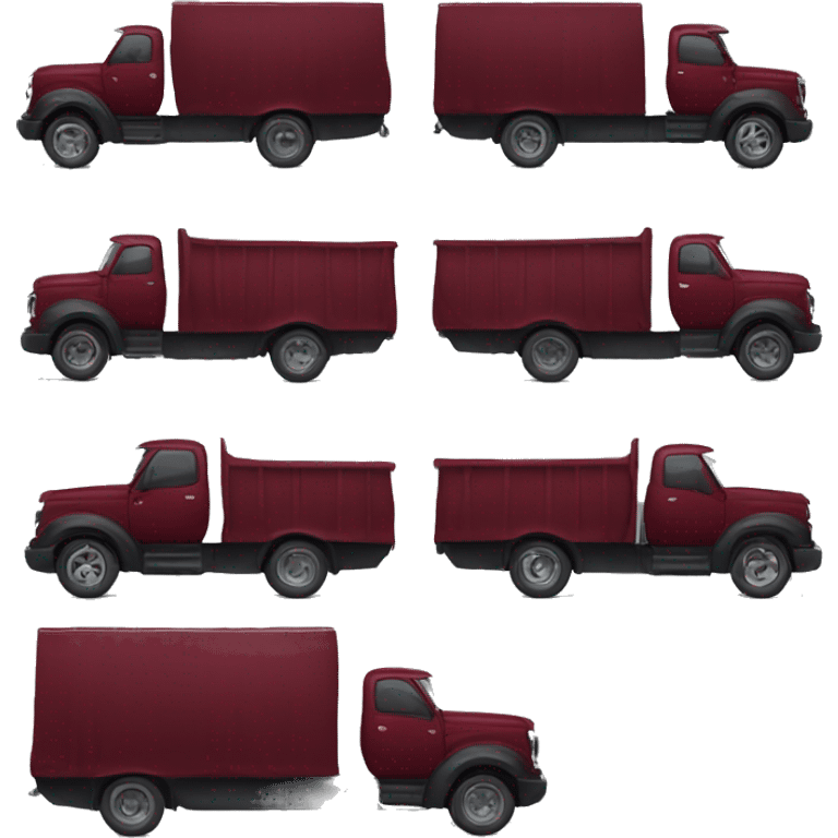 Dark red truck emoji