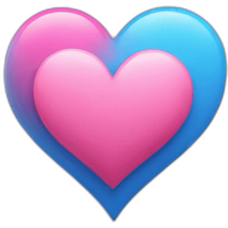 Heart blue And pink emoji