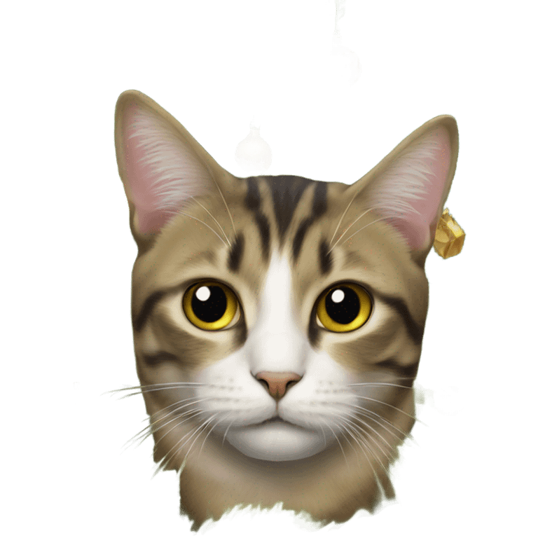 Cat on a Christmas tree  emoji