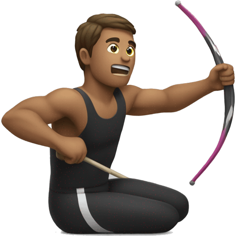 person throwing javelin sitting emoji