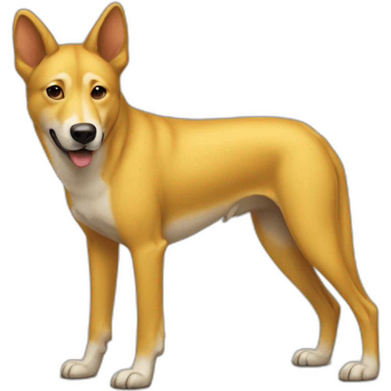 Yellow dog like a dingo emoji