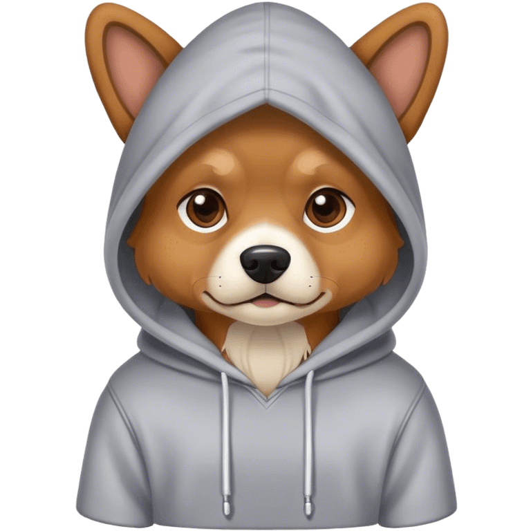 Dog wearing a hoodie  emoji