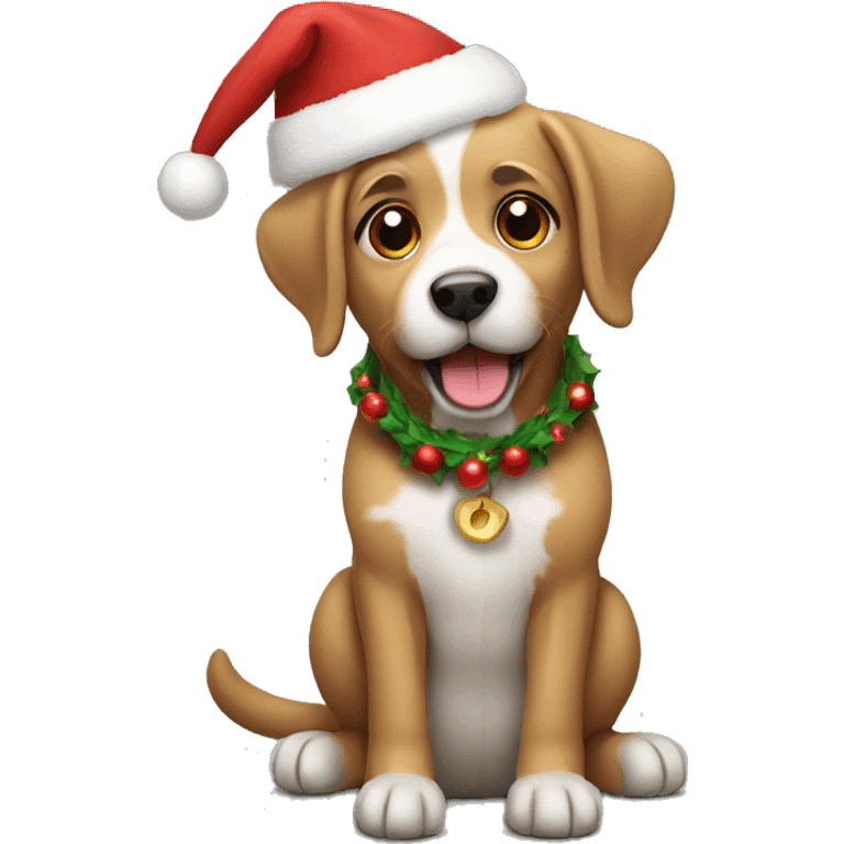 Christmas dog  emoji