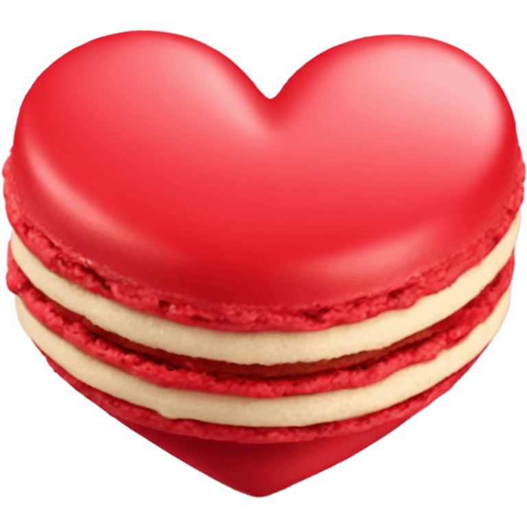 Red heart shaped macaroon  emoji