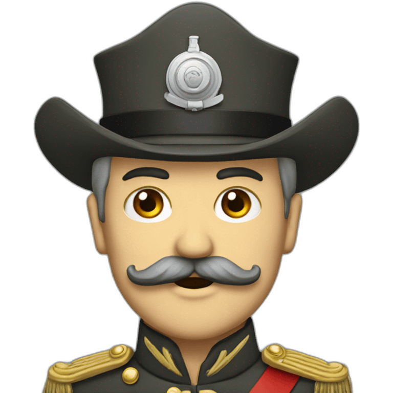 general with mustache without the hat emoji