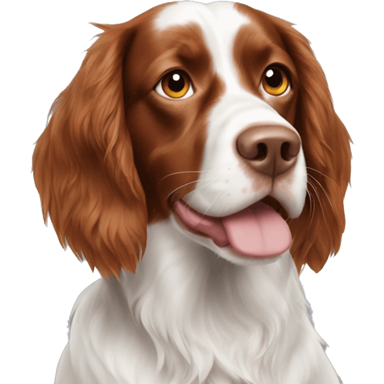 Brittany spaniel long hair with spots emoji