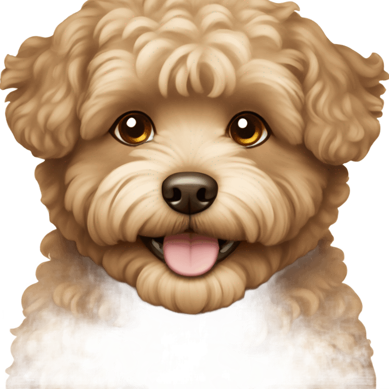 Brown maltipoo dog emoji