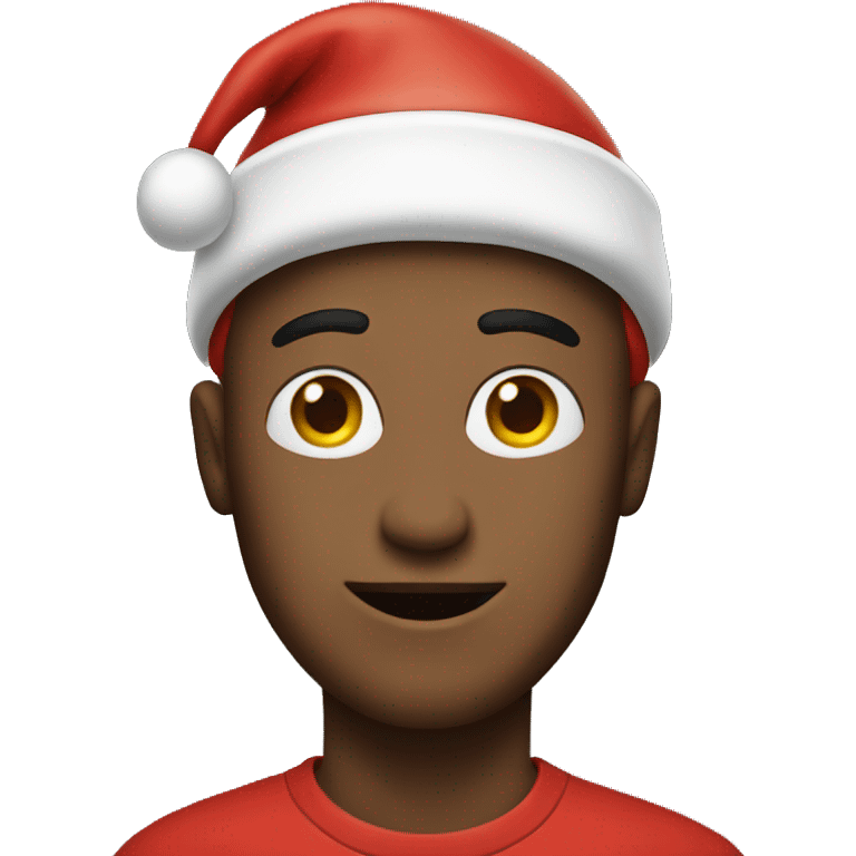 a man with a santa hat emoji