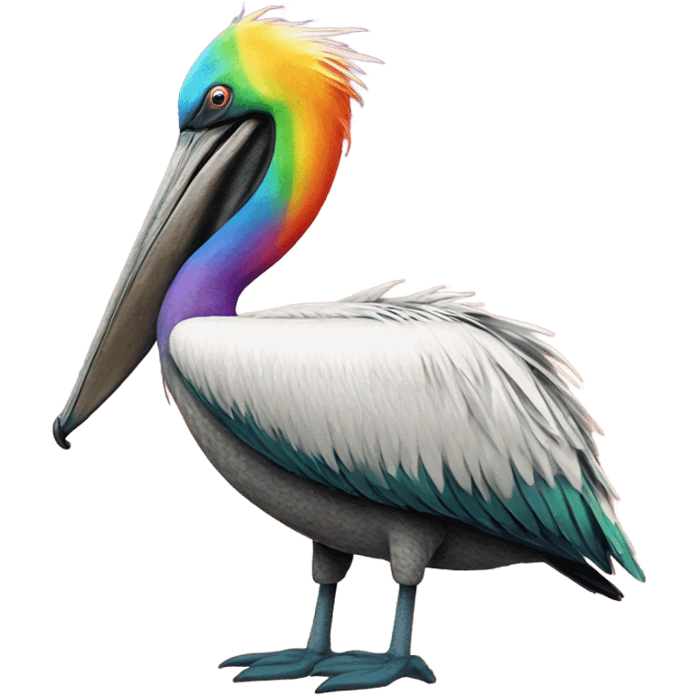 rainbow cool pelican emoji