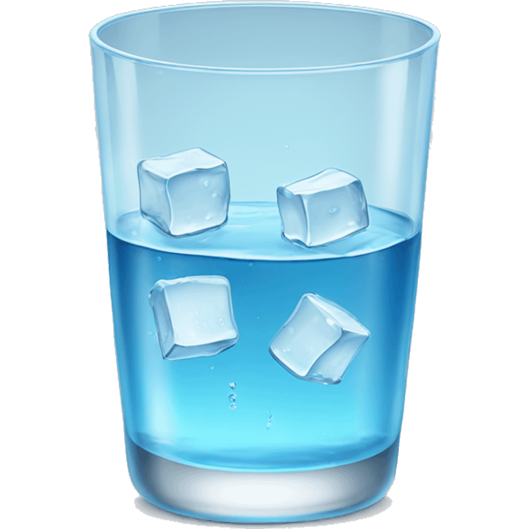 Glass of water with ice cubes  emoji