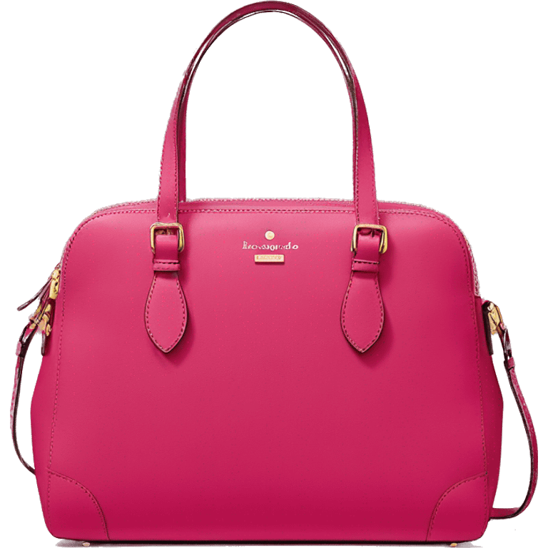 Realistic raspberry color kate spade satchel purse.  emoji