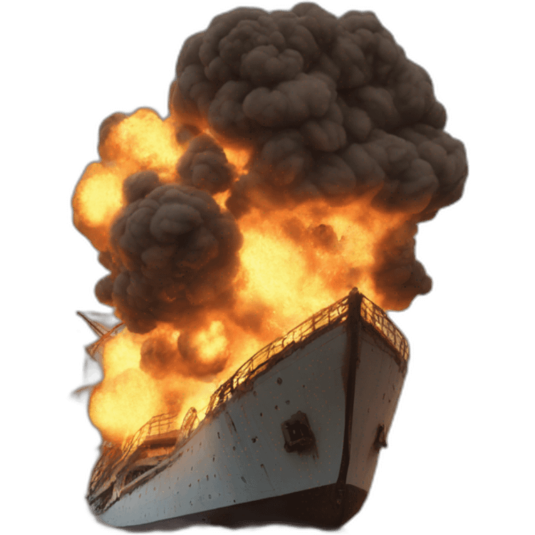 The ship exploded. emoji